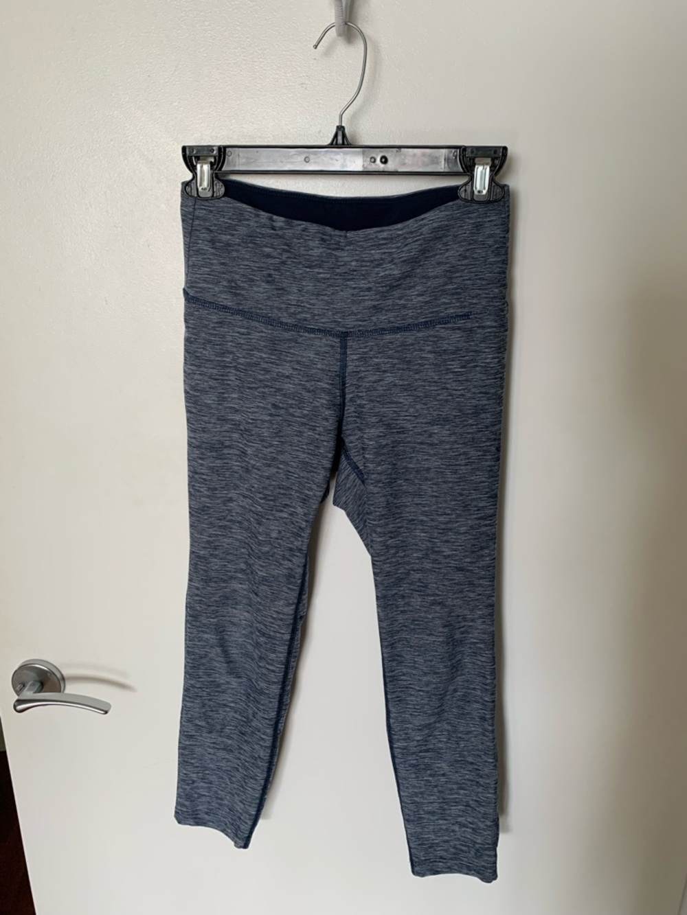 New Balance Women's Blue Flecked Ankle Leggings Size S Regular Logo